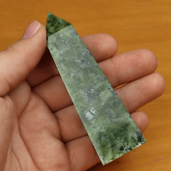 Nephrite Green jade obelisk towers ethical crystals Gemrock