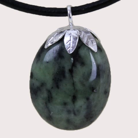 Nephrite Green jade pendant ethical crystal jewelry Gemrock