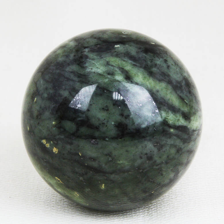 Nephrite Green jade sphere ethical crystals Gemrock 3