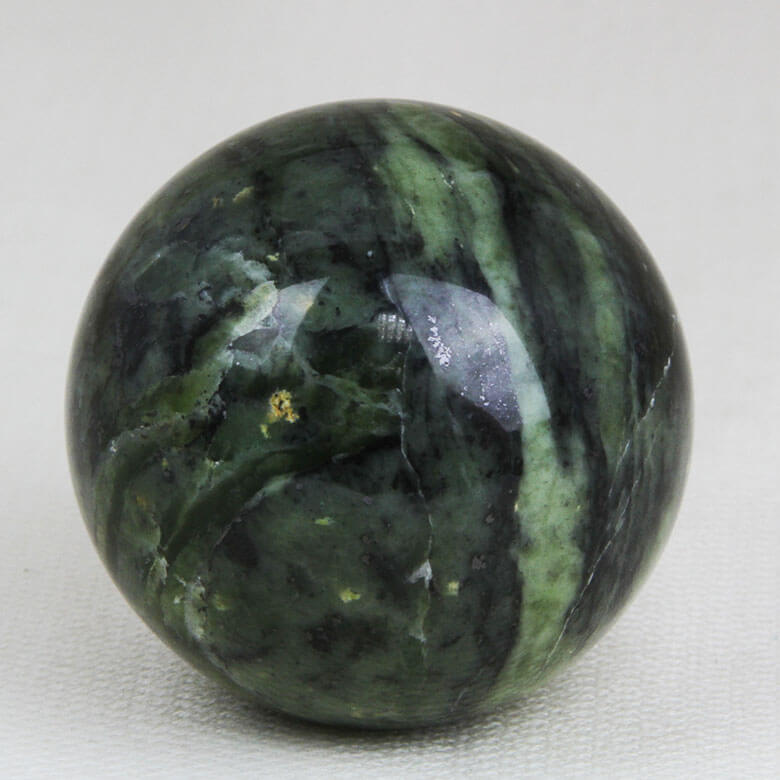Nephrite Green jade sphere ethical crystals Gemrock 5