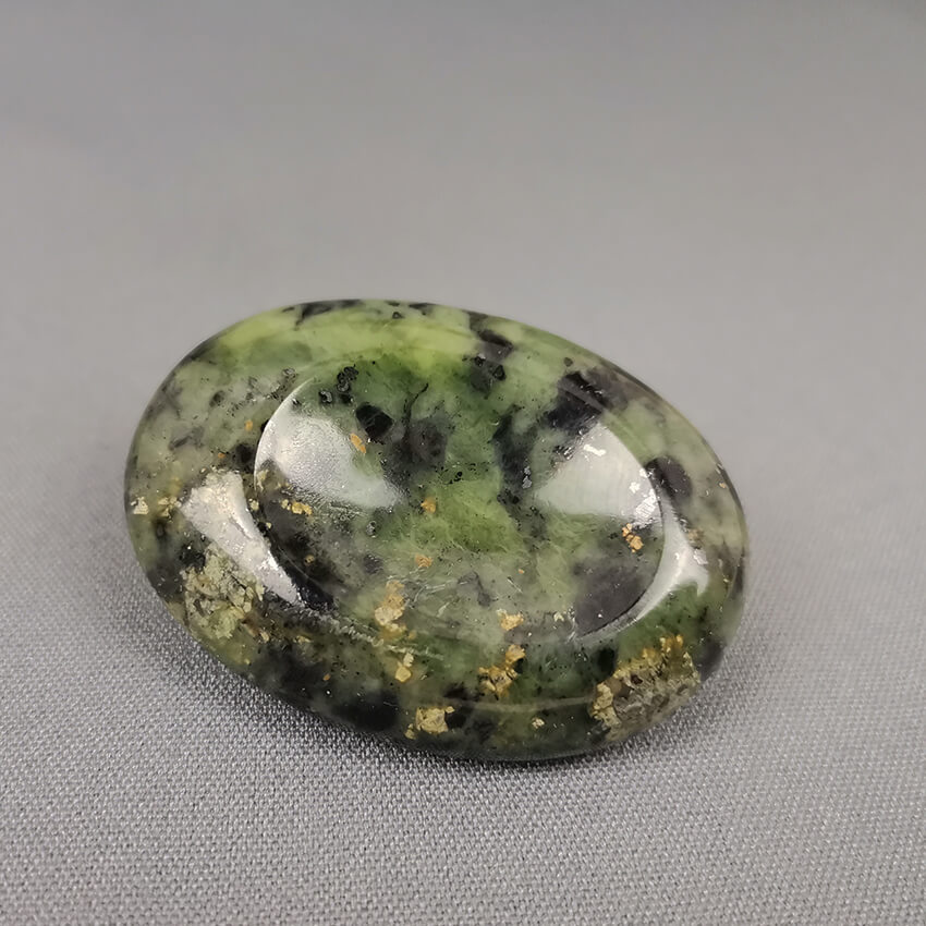Nephrite Green jade worry stones ethical crystals Gemrock
