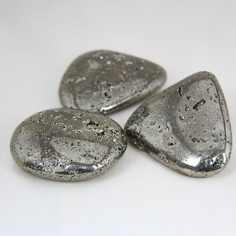 Quinoa Pyrite palm stones ethical crystals gemrock