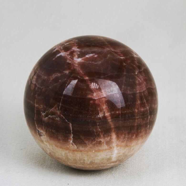 Red Aragonite sphere ethical Crystals Gemrock 01b