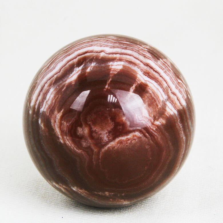 Red Aragonite sphere ethical Crystals Gemrock 02a
