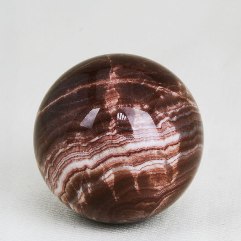 Red Aragonite sphere ethical Crystals Gemrock 02b