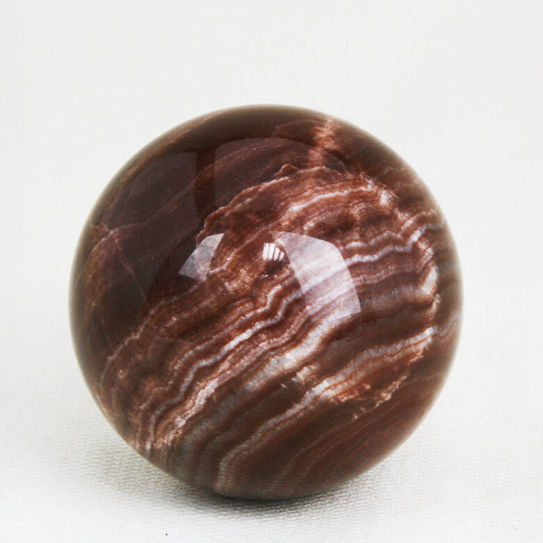 Red Aragonite sphere ethical Crystals Gemrock 02c