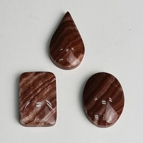 Red Aragonite top-quality Cabochon ethical jewelry Gemrock 03