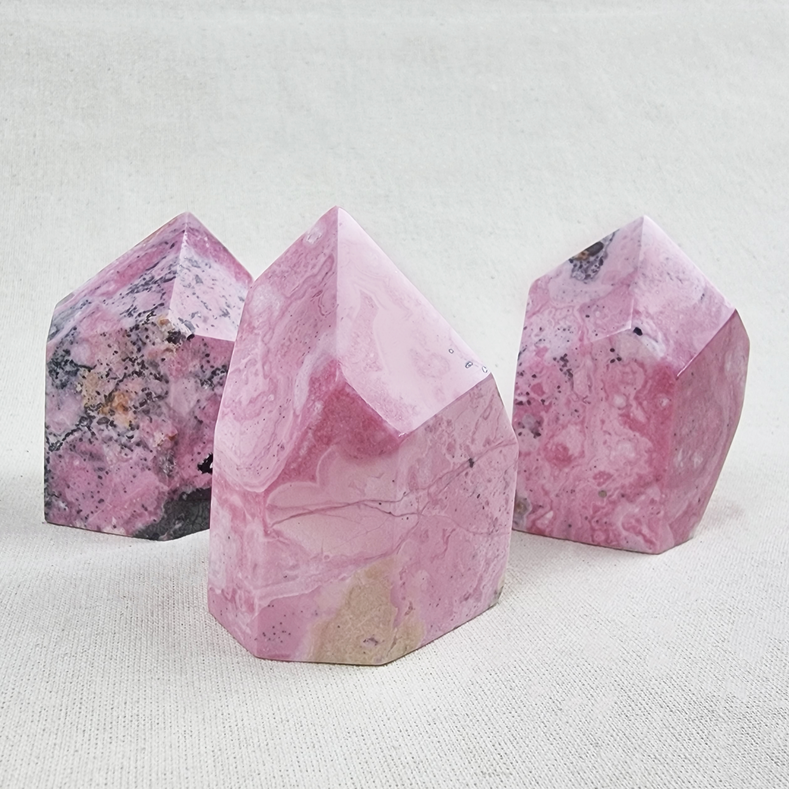 Rhodonite free forms ethical crystals Gemrock