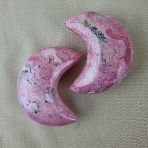 Rhodonite crystal moons ethical crystals Gemrock