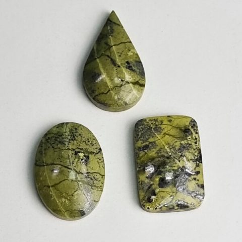 Serpentinite cabochons ethical crystal jewelry Gemrock 2
