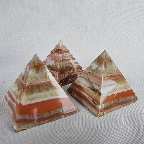 Tiger Aragonite Pyramids ethical crystals Gemrock 01