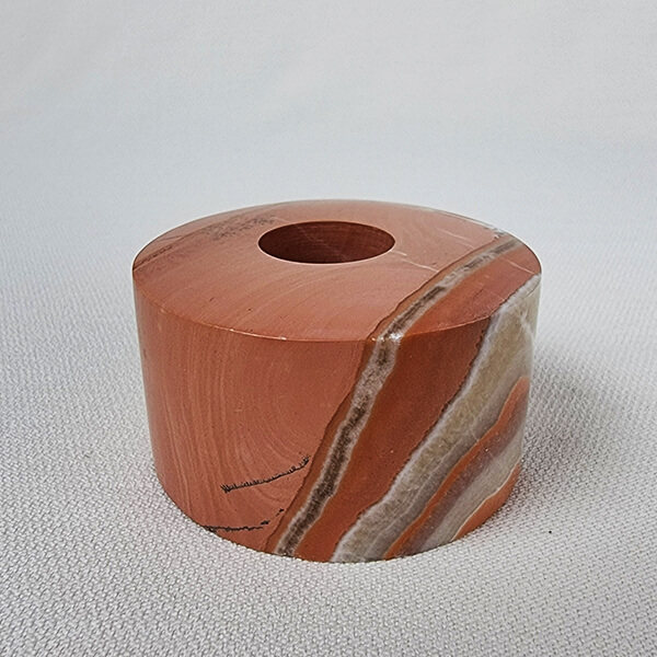 Tiger Aragonite candle holder ethical crystals Gemrock 01