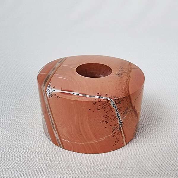 Tiger Aragonite candle holder ethical crystals Gemrock 02