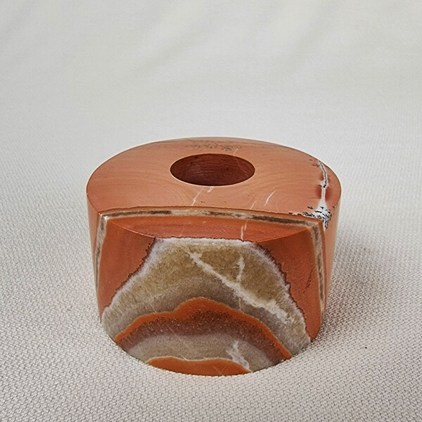 Tiger Aragonite candle holder ethical crystals Gemrock 03