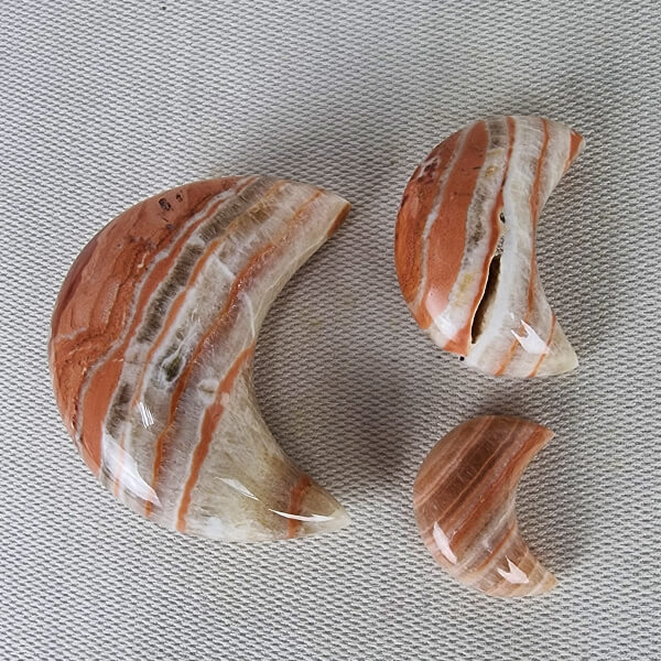 Tiger Aragonite crystal moons ethical crystals Gemrock
