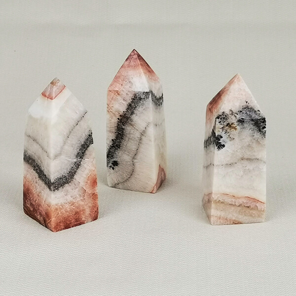 Tiger Aragonite obelisk towers ethical crystals Gemrock 04