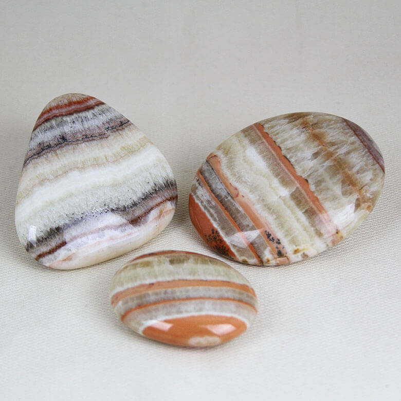 Tiger Aragonite palm stone ethical crystals Gemrock 01