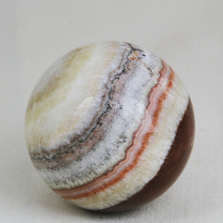 Tiger Aragonite sphere ethical crystals Gemrock 03c