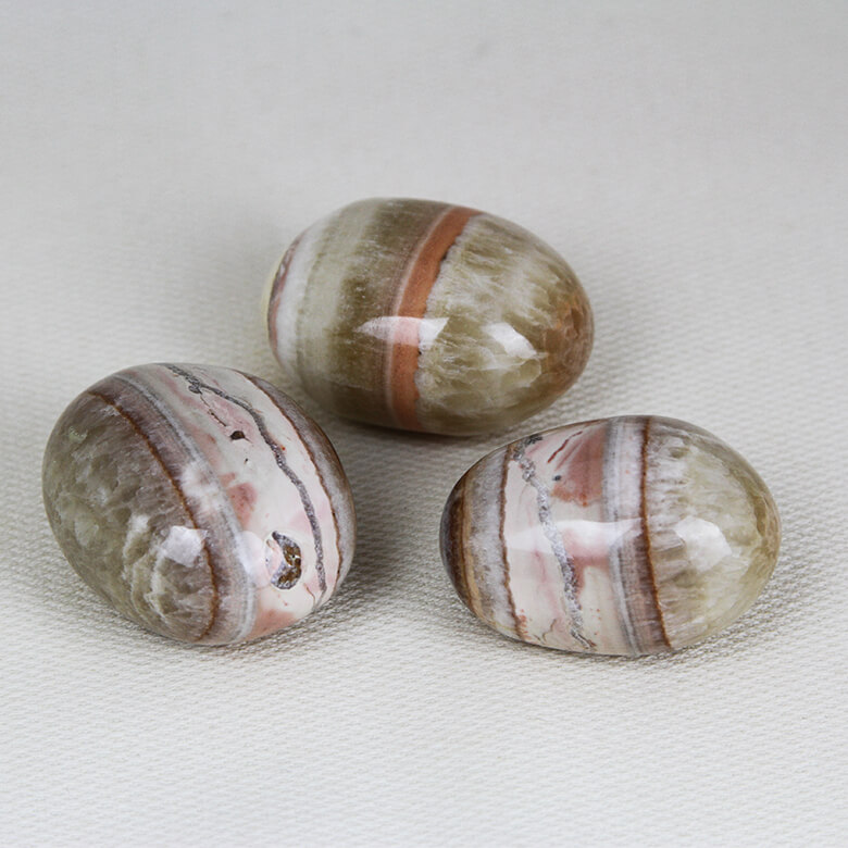 Tiger Aragonite tumbled stones ethical crystals Gemrock 01