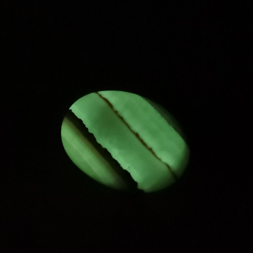 Tiger Aragonite worry stone ethical crystals Gemrock 01c phosphorescent
