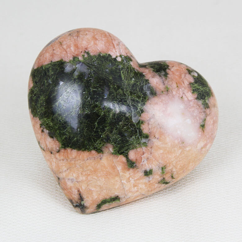 Unakite crystal heart ethical crystals top-quality crystal heart crystal wholesale gemrock ti 02