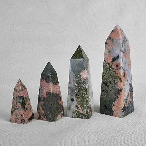 Unakite crystal tower obelisk ethical crystals top-quality crystals crystal wholesale gemrock ti 01