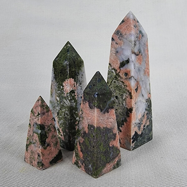 Unakite crystal tower obelisk ethical crystals top-quality crystals crystal wholesale gemrock ti 02
