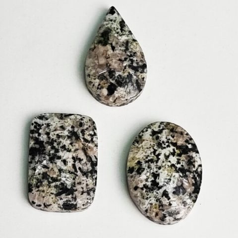 Black Semper Fi cabochons ethical crystals Gemrock