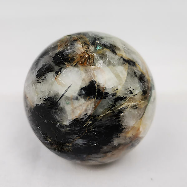 Black Tourmaline in Quartz sphere ethical crystals Gemrock