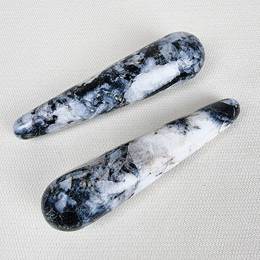 Black Tourmaline in Quartz wands ethical crystals Gemrock