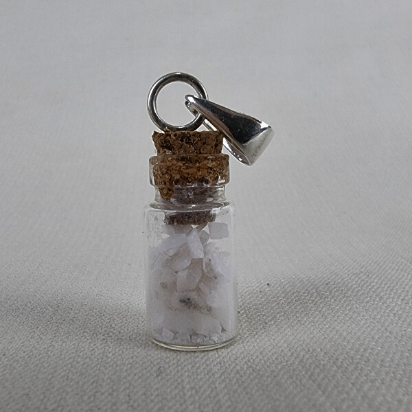 Manganocalcite Tiny gemstone-bottle pendants with sterling silver charms gemrock ethical crystal jewelry Manganocalcite Tiny gemstone-bottle pendants with sterling silver charms gemrock ethical crystal jewelry
