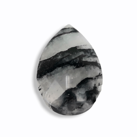 Tourmaline in quartz Cabochon ethical crystal jewelry Gemrock