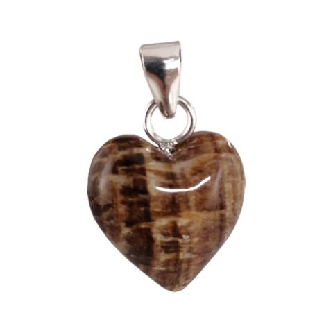 ethical top-quality crystal jewelry from Gemrock heart pendant Aragonite gemstone quality standard