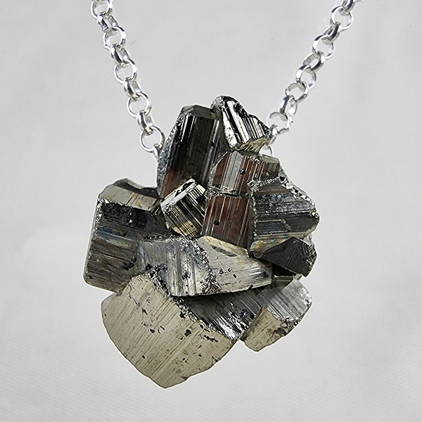 Cocada pyrite crystal pendant gemrock Jewelry