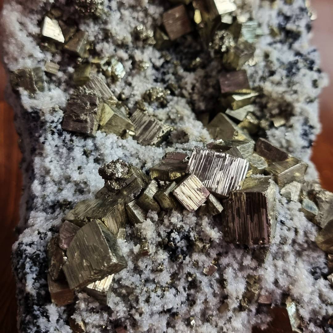 pyrite crystal cluster with chalcopyrite, sphalerite and quartz clearance sale offer