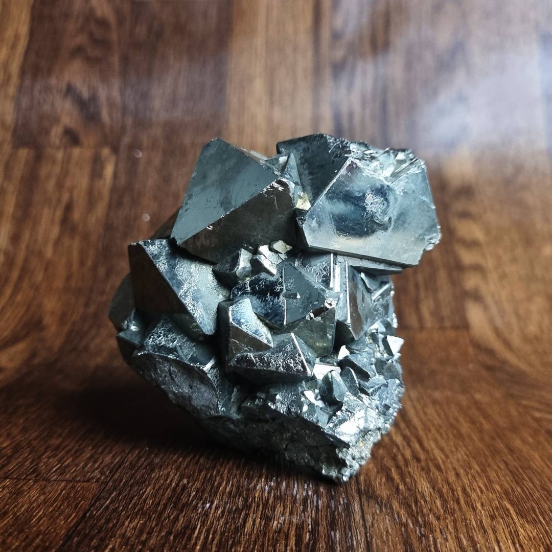 octahedron pyrite crystal cluster clearance sale offer