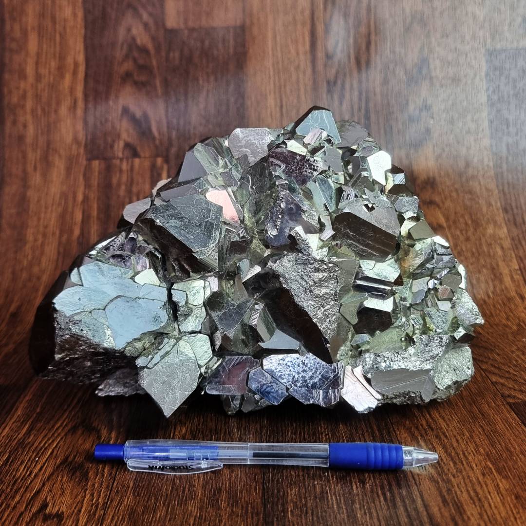 octahedron pyrite crystal cluster clearance sales offer