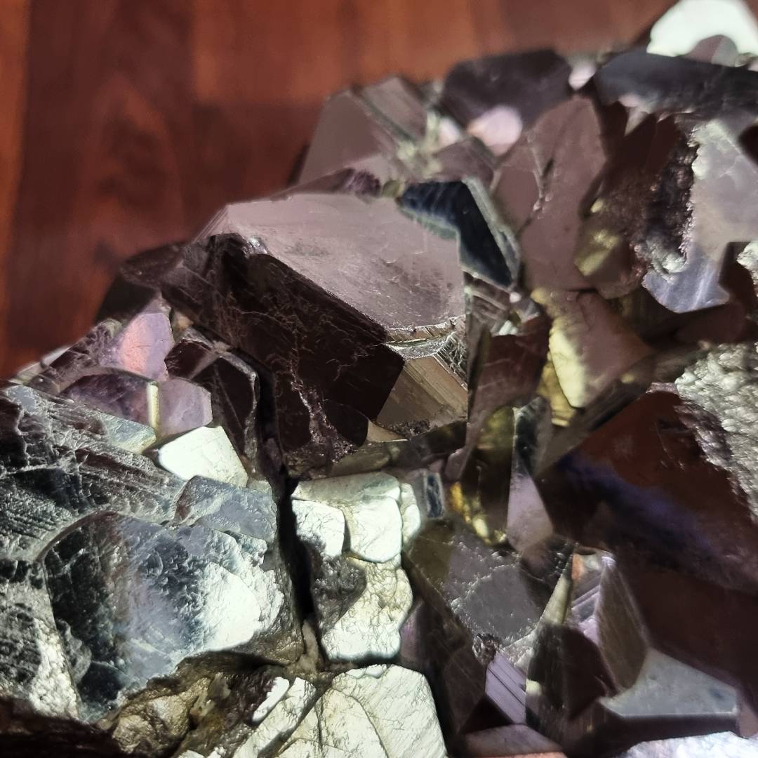 octahedron pyrite crystal cluster clearance sales offer