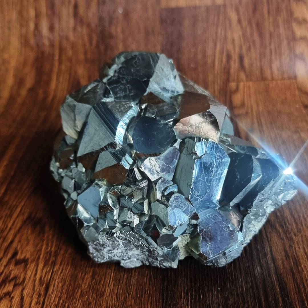 octahedron pyrite crystal cluster clearance sale offer