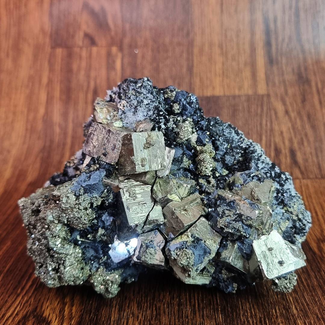 pyrite chalcopyrite quartz sphalerite crystal cluster clearance sales offer