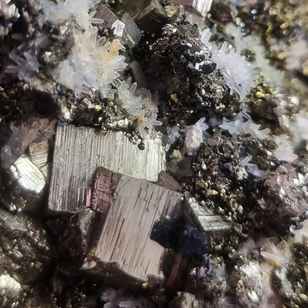 pyrite chalcopyrite sphalerite quartz crystal cluster clearance sale offer