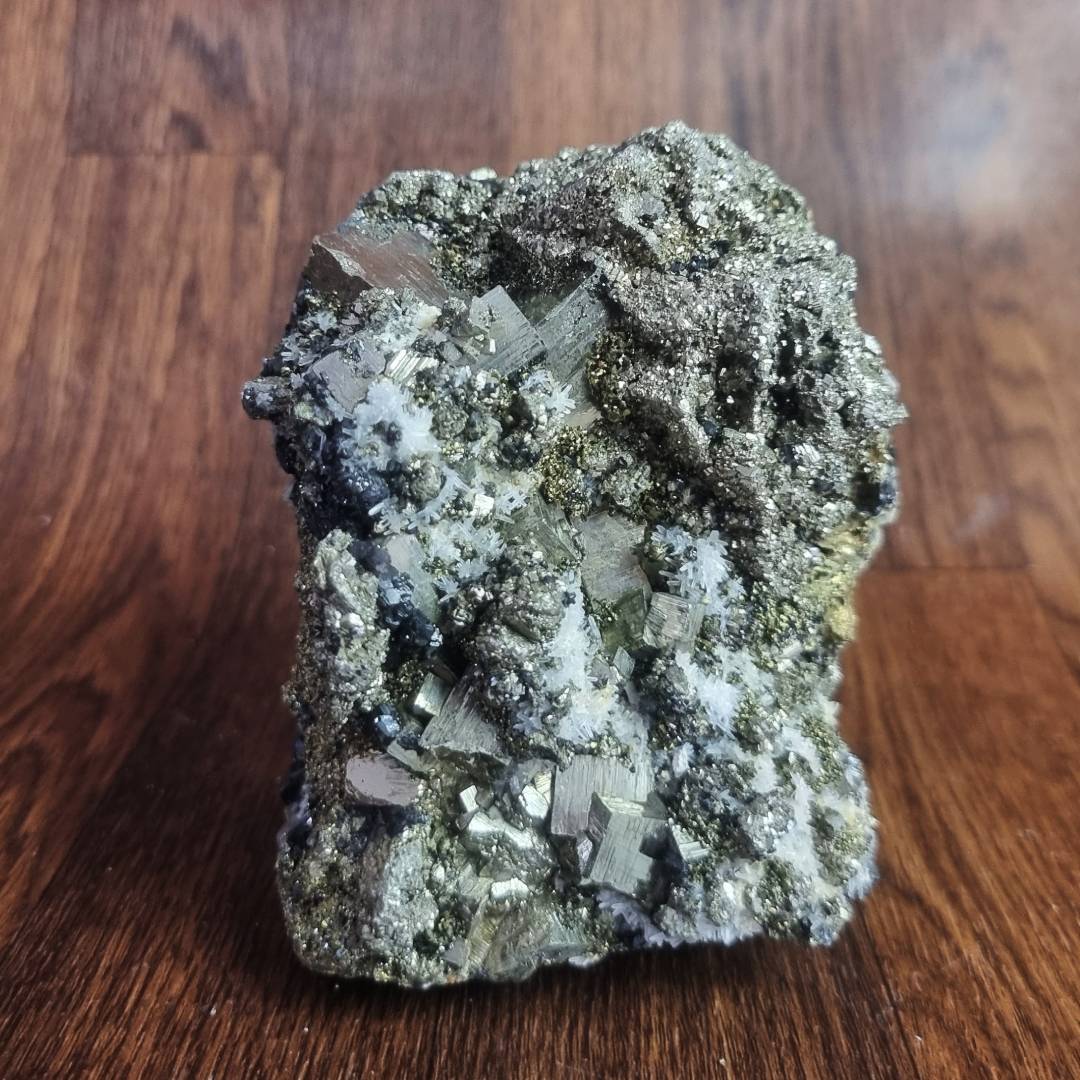 pyrite chalcopyrite sphalerite quartz crystal cluster clearance sale offer