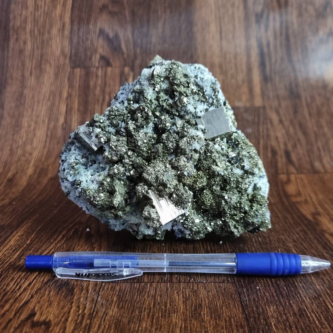 pyrite chalcopyrite quartz crystal cluster clearance sale offer