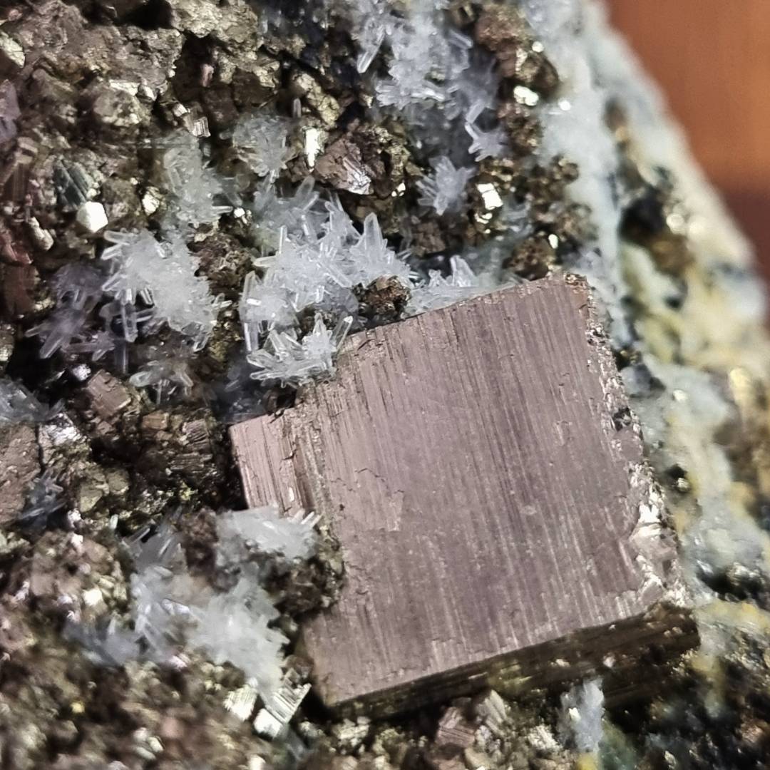 pyrite chalcopyrite quartz crystal cluster clearance sale offer