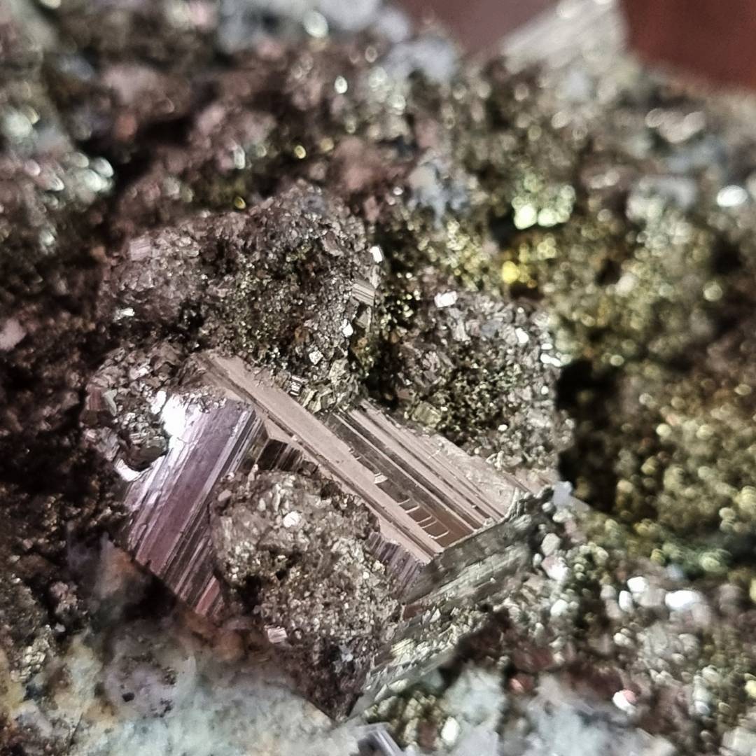 pyrite chalcopyrite quartz crystal cluster clearance sale offer