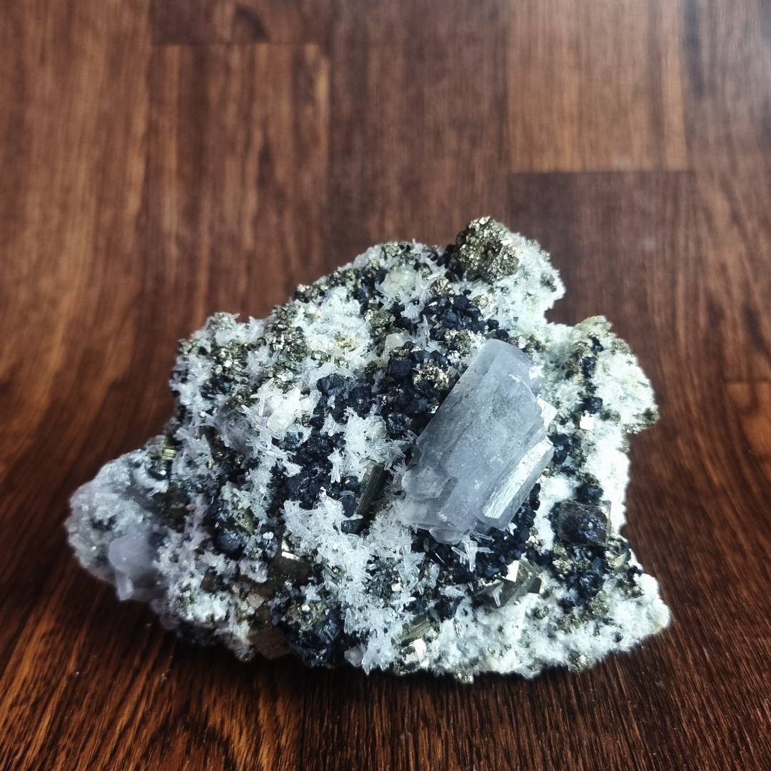 pyrite chalcopyrite quartz fluorescent calcite crystal cluster clearance sale offer