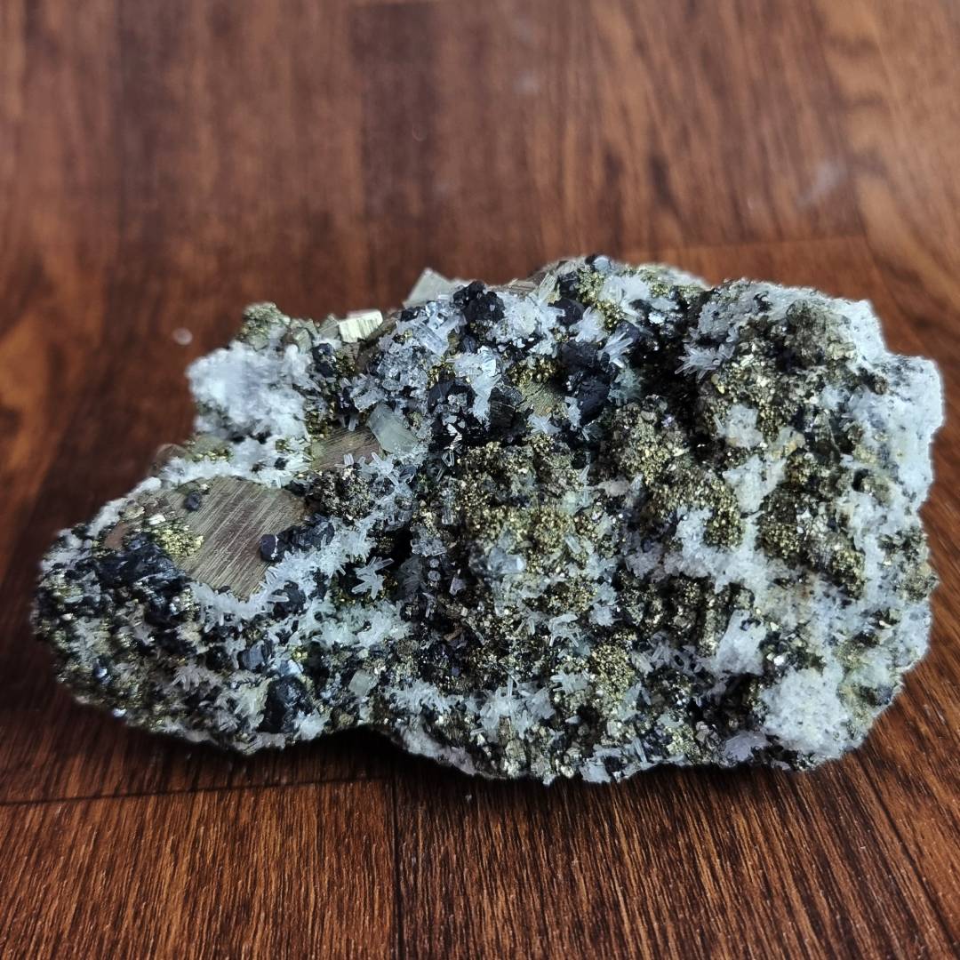 pyrite chalcopyrite apatite quartz sphalerite crystal cluster clearance sale offer