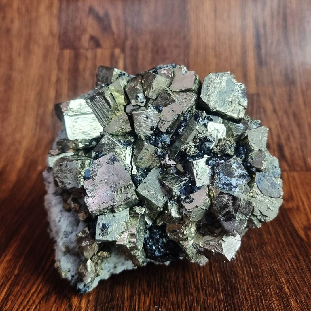 pyrite chalcopyrite quartz crystal cluster clearance sale offer