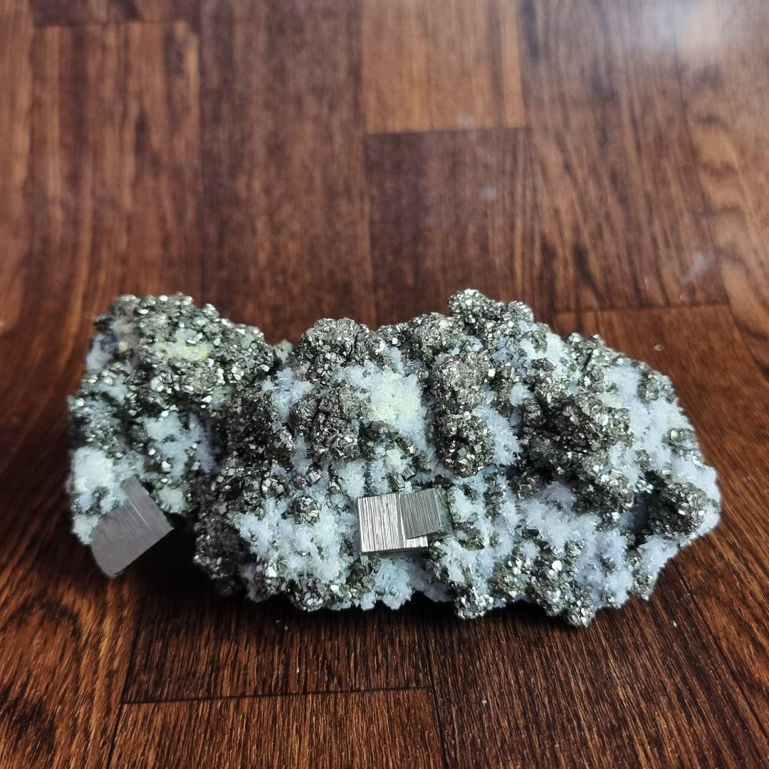 pyrite chalcopyrite quartz crystal cluster clearance sale offer