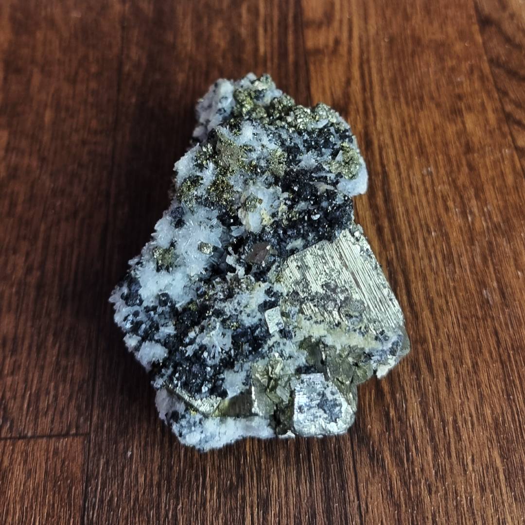 pyrite chalcopyrite quartz sphalerite crystal cluster clearance sale offer